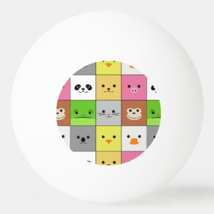 Bolinha De Ping Pong Design animal colorido bonito do teste padrão dos