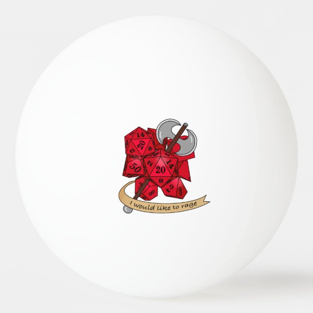 Bolinha De Ping Pong Design de Dice Barbary (Frente)