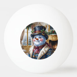 Bolinha De Ping Pong Design de Natal Vitoriano Snowman