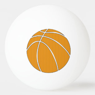 Bolinha De Ping Pong Design do basquetebol em alaranjado e preto