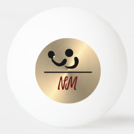 Bolinha De Ping Pong Design Dourado personalizado