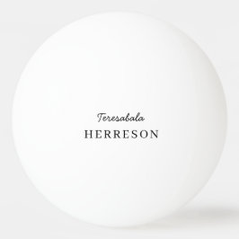 Bolinha De Ping Pong Design Moderno Minimalista com Monograma Branco e