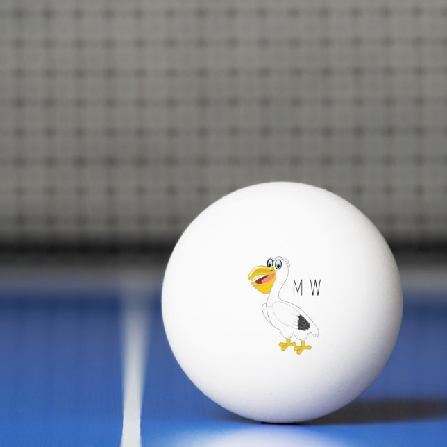 Bolinha De Ping Pong Design pelicano monograma (Líquido)