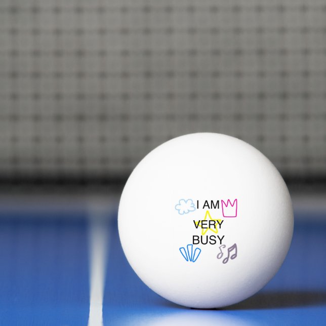 Bolinha De Ping Pong Designs Únicos Estou Muito Ocupado (Líquido)