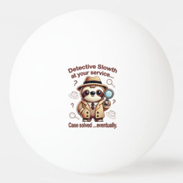 Bolinha De Ping Pong "Detetive Sloth" Sloth Private Eye