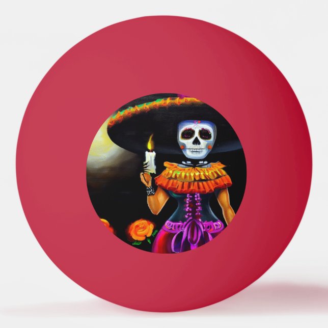 Bolinha De Ping Pong Dia da Mulher Morta (2) (Frente)