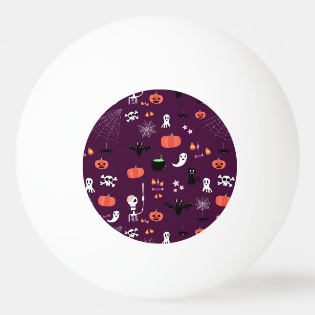 Bolinha De Ping Pong Dia das Bruxas (Frente)