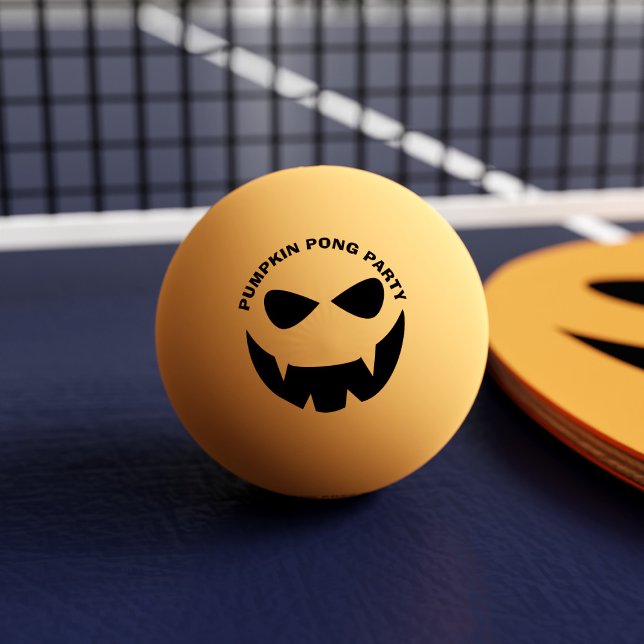 Bolinha De Ping Pong Dia de as Bruxas engraçado Pumpkin Party Personali (Halloween Ping Pong Ball for frighteningly good Halloween game night)