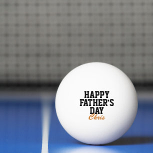 Bolinha De Ping Pong Dia de os pais feliz, preto e laranja, monograma