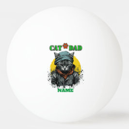 Bolinha De Ping Pong Dia de os pais - PAI CAT. Nome/mensagem editável