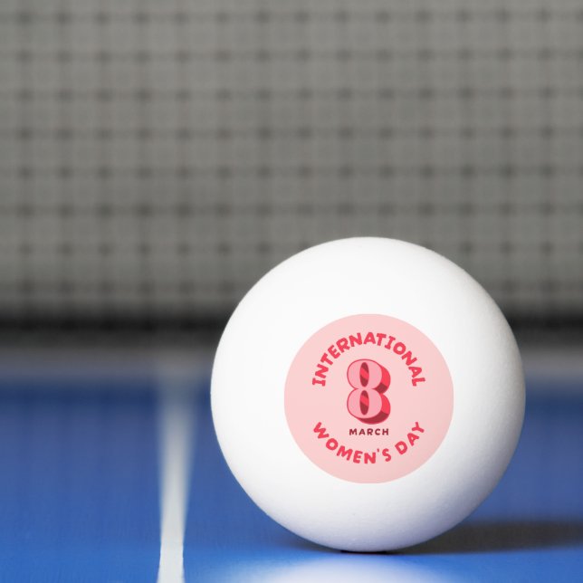 Bolinha De Ping Pong Dia Internacional da Mulher 8 de Março Pink (Líquido)