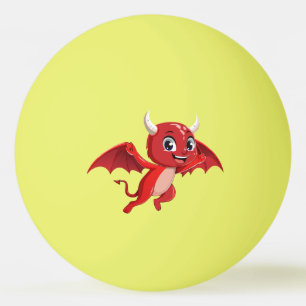 Bolinha De Ping Pong Diabo voador de desenho animado fofo