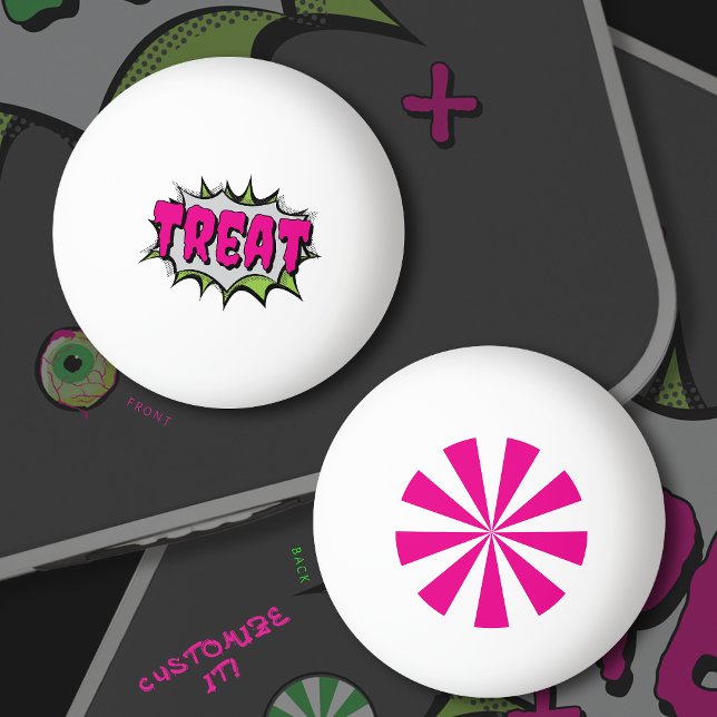 Bolinha De Ping Pong Diversão Funky Peppermint Candy "Tratar" Personali (Criador carregado)