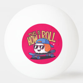 Bolinha De Ping Pong Diversão Kawaii Sushi no skate