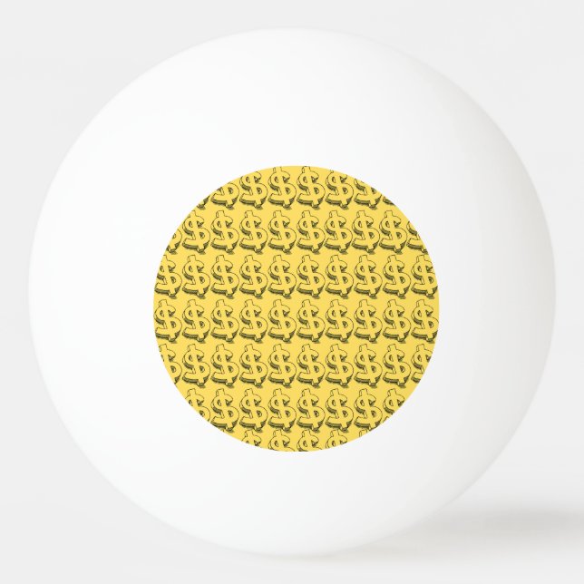 Bolinha De Ping Pong dolar dourado (Frente)