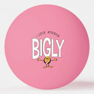 Bolinha De Ping Pong Donald Trump Emoji - Eu Amo a América Bigly