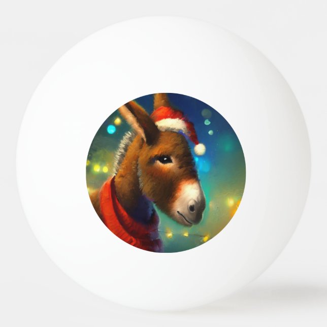 Bolinha De Ping Pong Donkey Natal (3) (Frente)