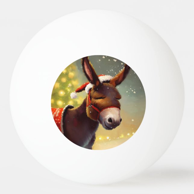 Bolinha De Ping Pong Donkey Natal (4) (Frente)
