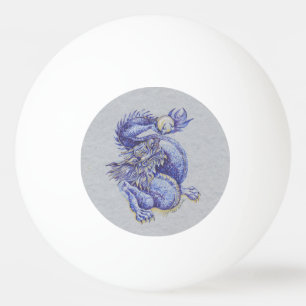 Bolinha De Ping Pong Dragão Azul