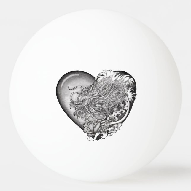 Bolinha De Ping Pong Dragão Heart (Frente)