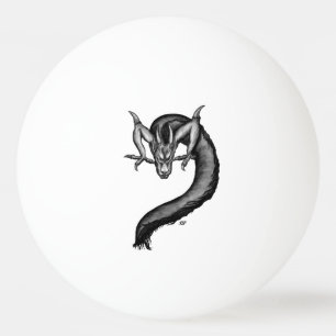 Bolinha De Ping Pong Dragão no estilo de tatuagem