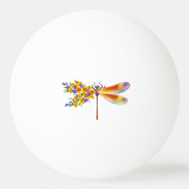 Bolinha De Ping Pong Dragonfly Amarelo (Frente)