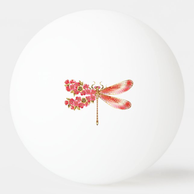 Bolinha De Ping Pong Dragonfly com joalheria sakura (Frente)