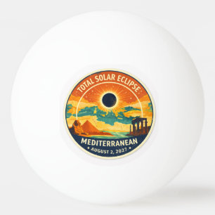 Bolinha De Ping Pong Eclipse solar mediterrâneo de 2027
