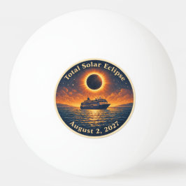 Bolinha De Ping Pong Eclipse Total do Sol em 2 de agosto de 2027 navio