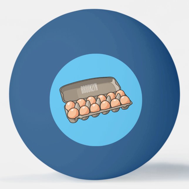 Bolinha De Ping Pong Egg carton cartoon illustration  (Frente)