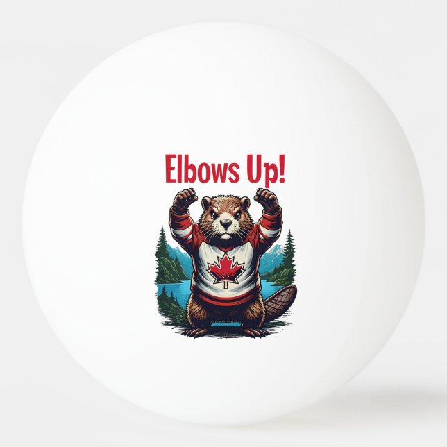 Bolinha De Ping Pong Elbows Up Canadá (Frente)