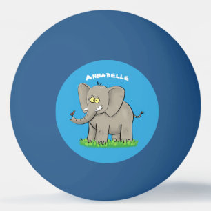 Bolinha De Ping Pong Elefante engraçado e bonito com desenho animado d