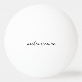 Bolinha De Ping Pong Elegante Monograma Moderno Minimal Branco Arte de