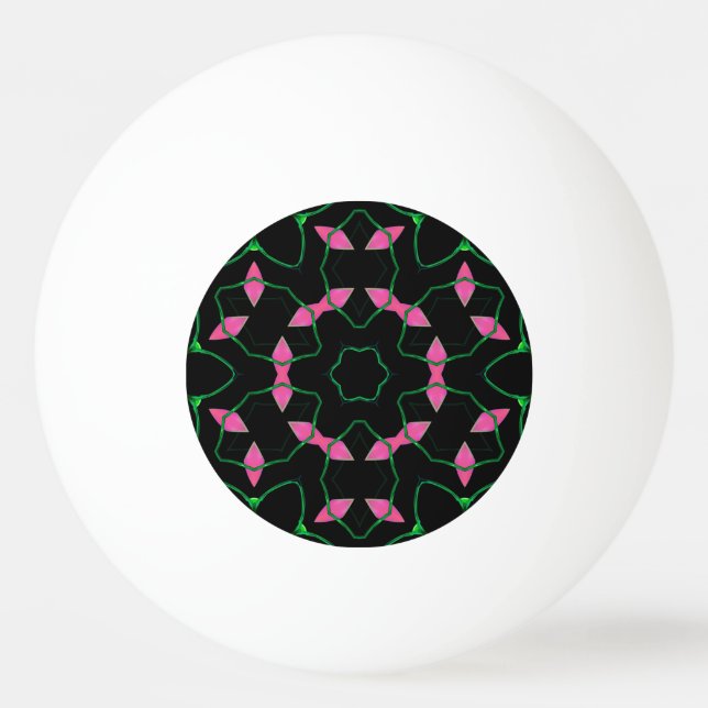 Bolinha De Ping Pong Emerald and Pink Kaleidoscope  (Frente)