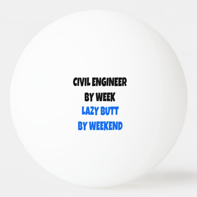 Bolinha De Ping Pong Engenheiro Civil Bumbum Preguiçoso (Frente)