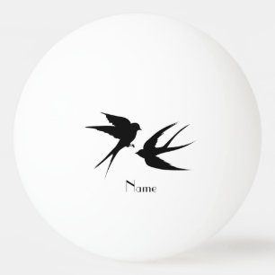 Bolinha De Ping Pong Engolir Aves Silhouettes Thunder_Cove
