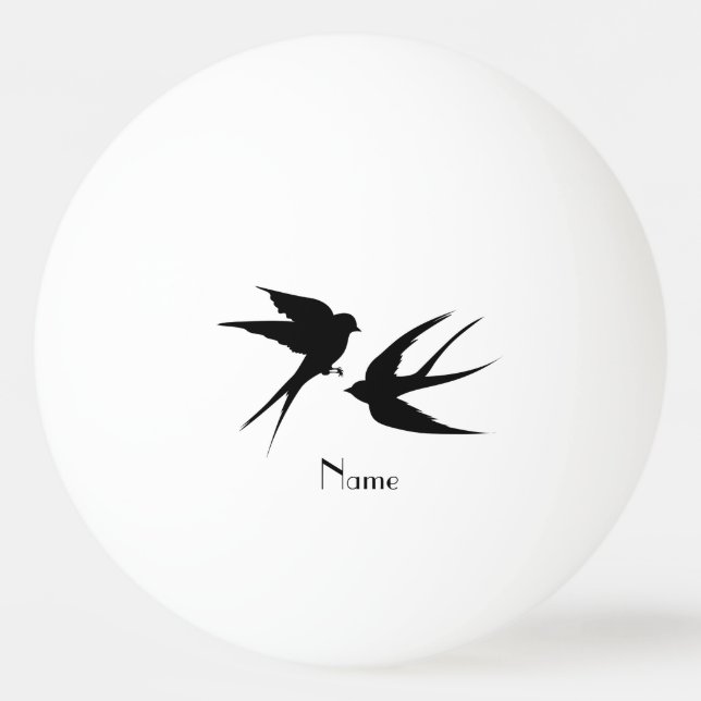 Bolinha De Ping Pong Engolir Aves Silhouettes Thunder_Cove   (Frente)