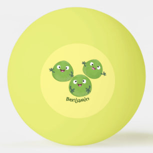 Bolinha De Ping Pong Engraçado Bruxelas brota caricatura de legumes