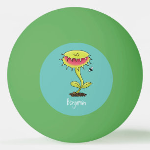 Bolinha De Ping Pong Engraçado carnívoro Venus mosca cartoon