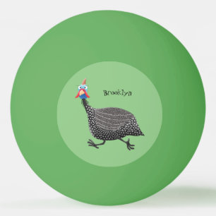 Bolinha De Ping Pong Engraçado desenho animado de aves Guineafowl