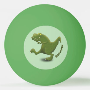 Bolinha De Ping Pong Engraçado humor de desenho animado de T rex dinoss