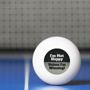 Bolinha De Ping Pong Engraçado Não Feliz Ganhando Conversa Competitiva