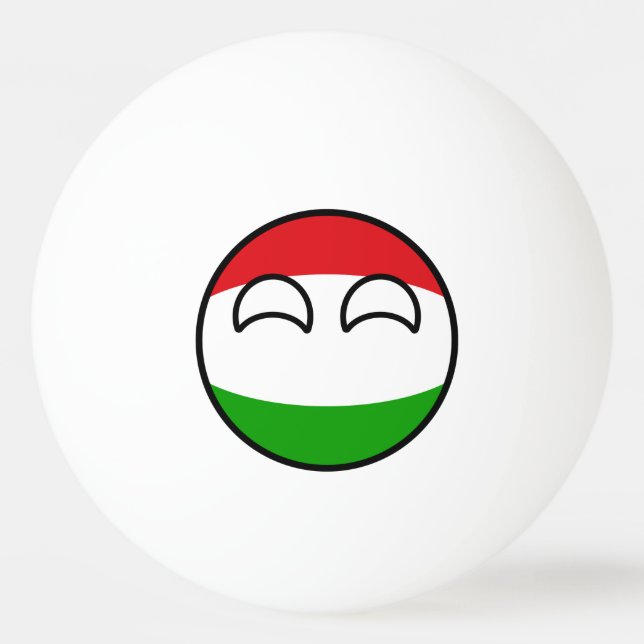 Bolinha De Ping Pong Engraçado Tending Geeky Hungria Countryball (Frente)