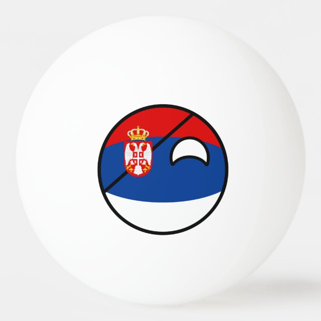 Bolinha De Ping Pong Engraçado Tending Geeky Sérvia Countryball (Frente)