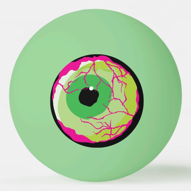 Bolinha De Ping Pong Engraçado Zombie Eyeball Beer ou (Frente)