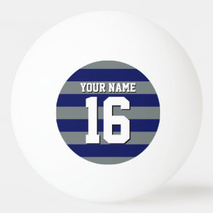 Bolinha De Ping Pong Equipe de carvão azul marinho Jersey Preppy Stripe