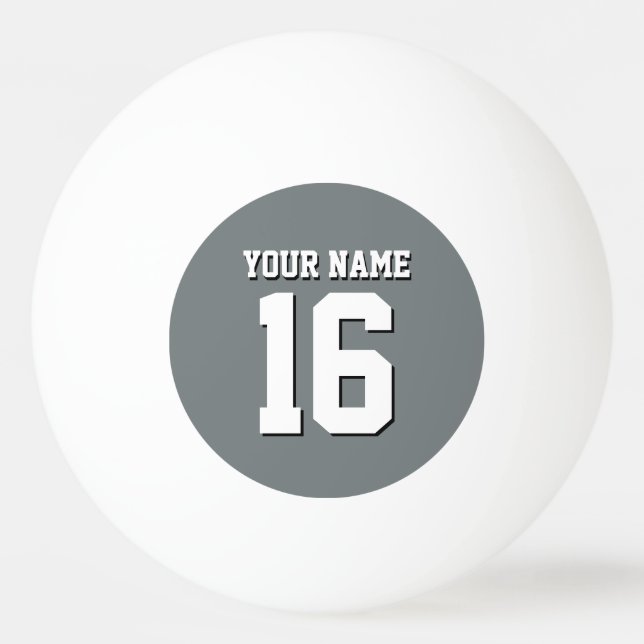 Bolinha De Ping Pong Equipe Jersey de Cinzas de carvão (Frente)