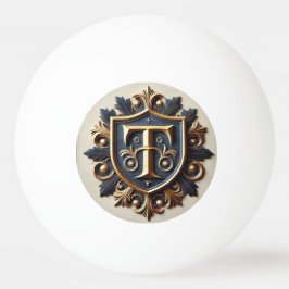 Bolinha De Ping Pong Escudo Heráldico Ornado Elegante