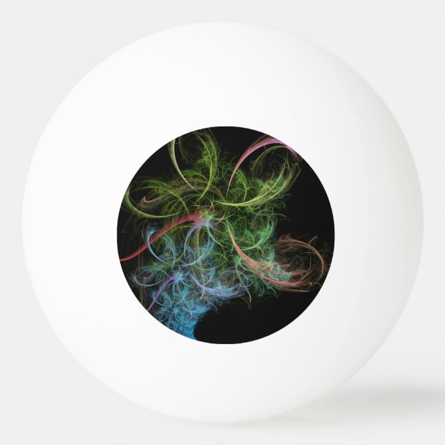Bolinha De Ping Pong Espaço de Flores de Arte Abstrata (Frente)