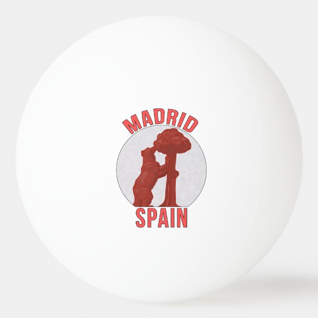 Bolinha De Ping Pong Espanha de Madrid (Frente)